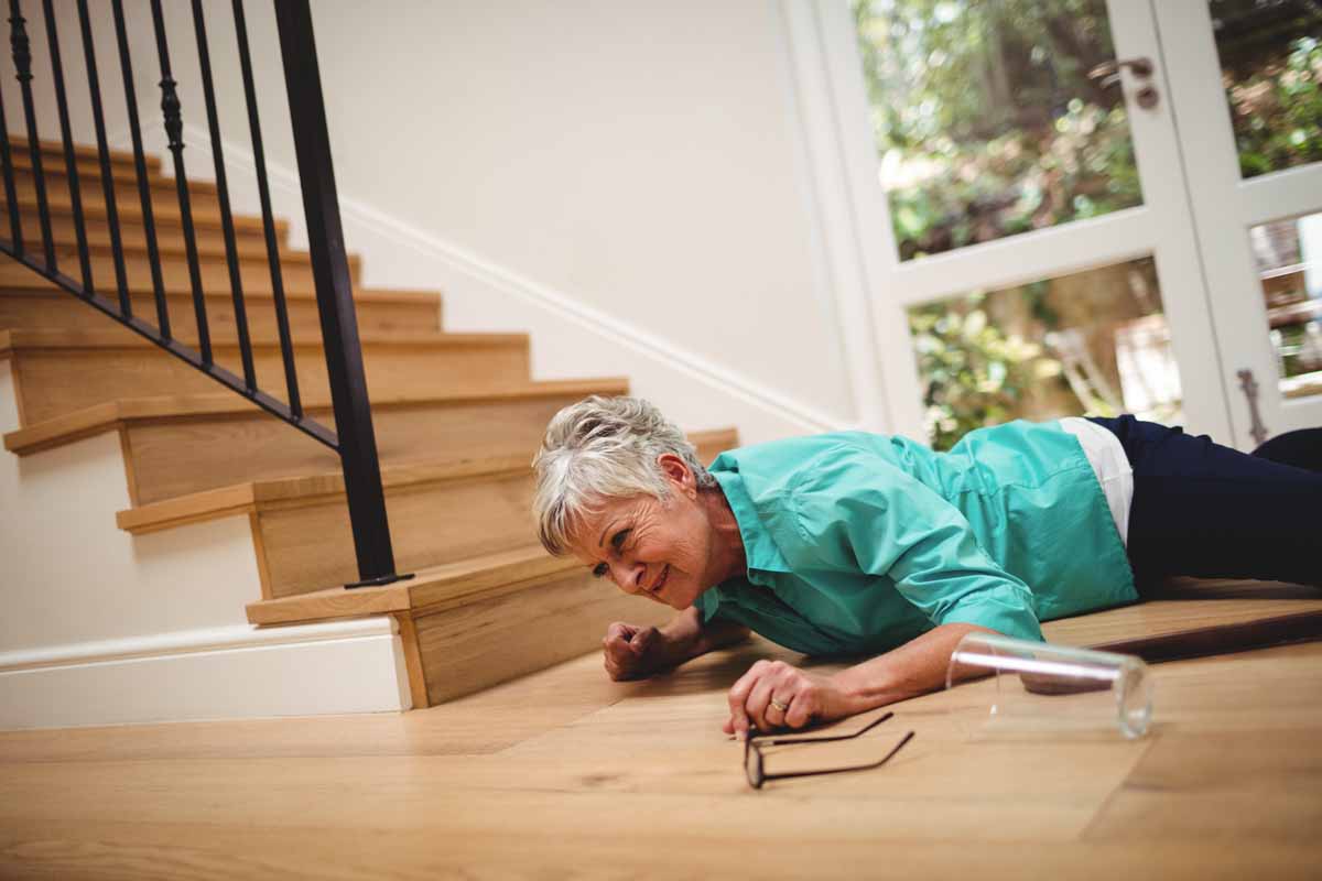 image of elderly women who has fallen